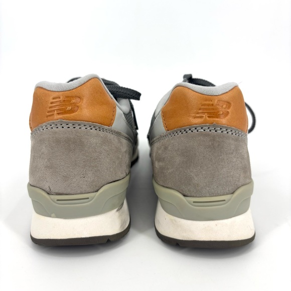 New Balance 996 Beige, Grey and Orange Lace-Up Sneakers, 10 - Picture 7 of 16